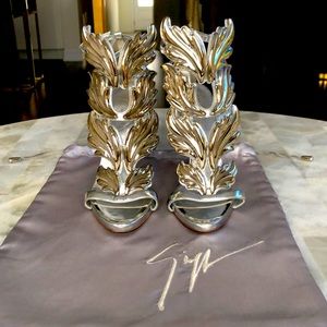 Giuseppe Zanotti silver Cruel sandals